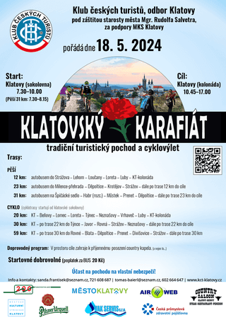 Plakát na pochod Klatovský karafiát 2024